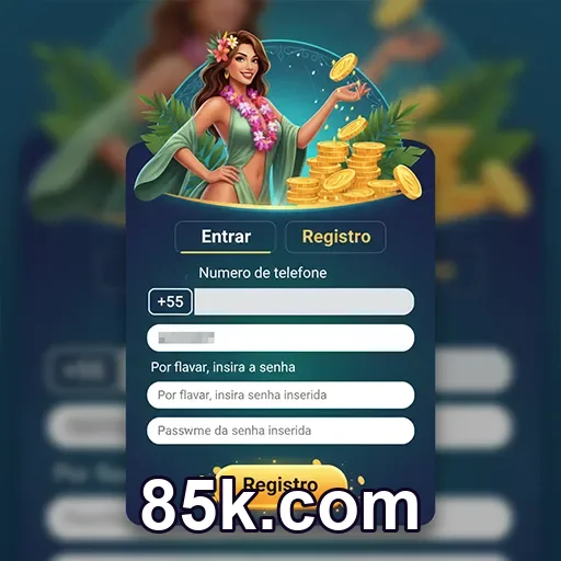 Tela do app 85k.com com uso leve no mobile