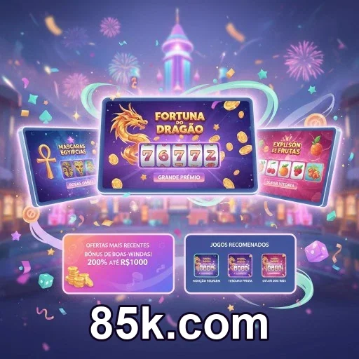 Tela de login 85k.com no celular com entrada rápida