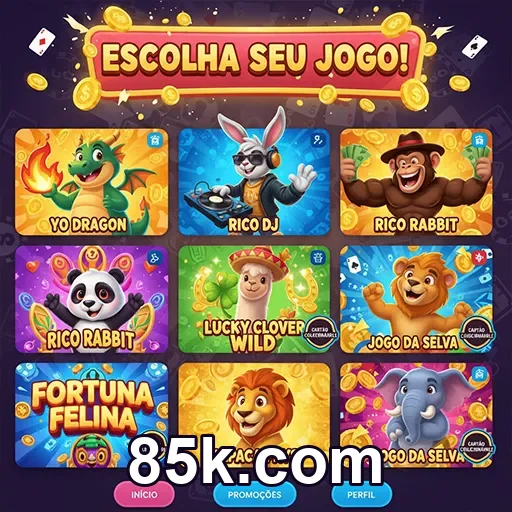 Use a plataforma com login claro e responsável - 85k.com