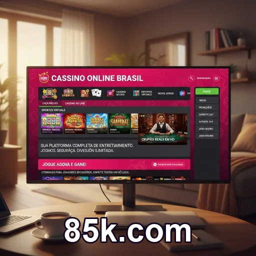 Tela com regras da plataforma e suporte do 85k.com